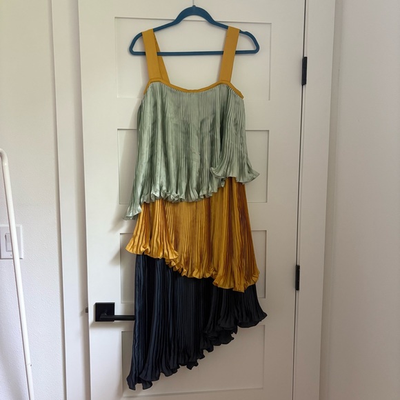 Anthropologie Guapa Pleated Midi Dress - Picture 3 of 15